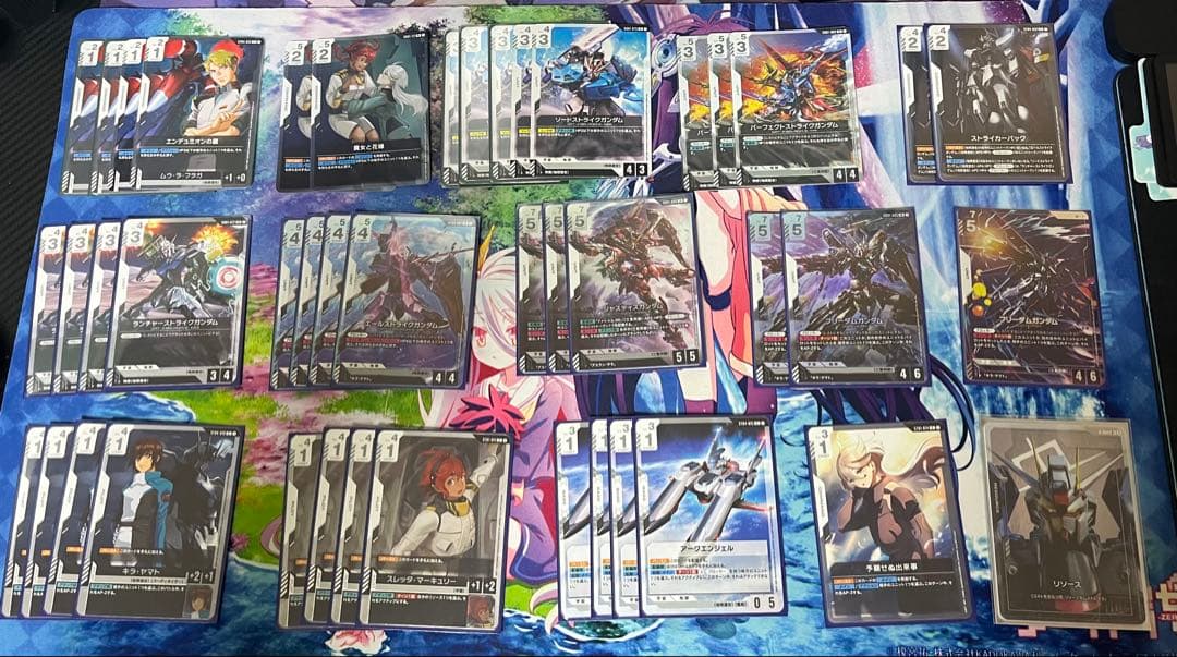 【最終値下げ】緑白ウイングデッキ　パーツ＋他デッキ複数＋プレイマット＋スリーブ