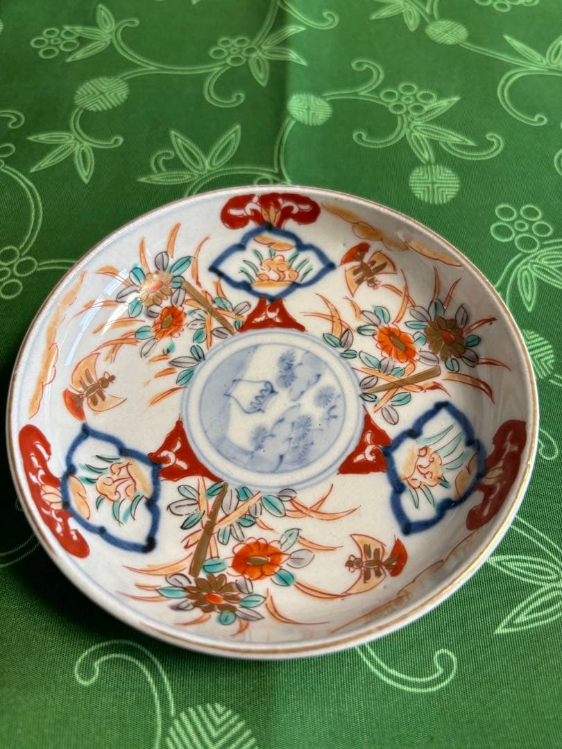 骨董　アンティーク　小皿　天塩皿　赤絵　10枚セット