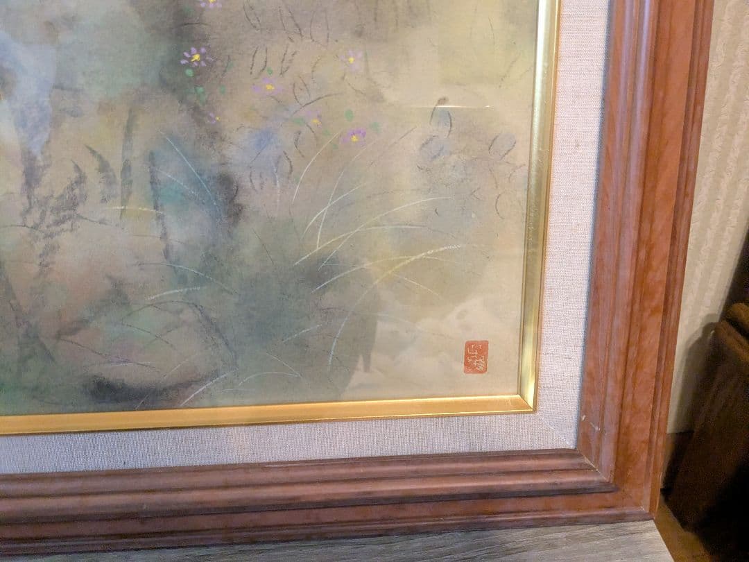 宮木薫　水彩画　【野仏】F6号　一枚の繪