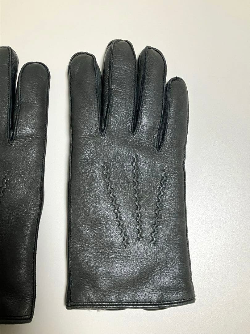 DENTS デンツ手袋　レザーグローブ　ディアスキン　ラビットファー