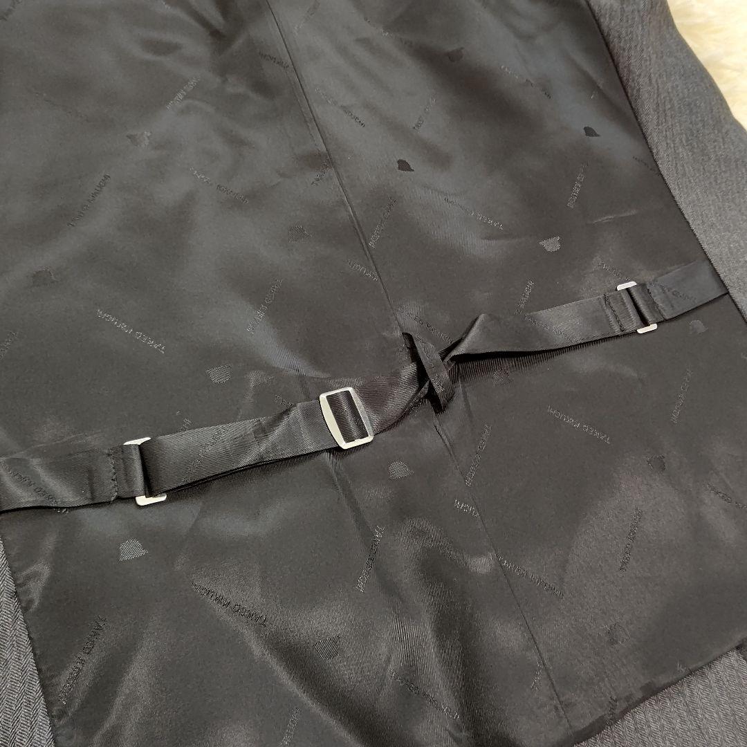 タケオキクチ DORMEUIL スリーピース対応 ベスト L グレー へリンボン