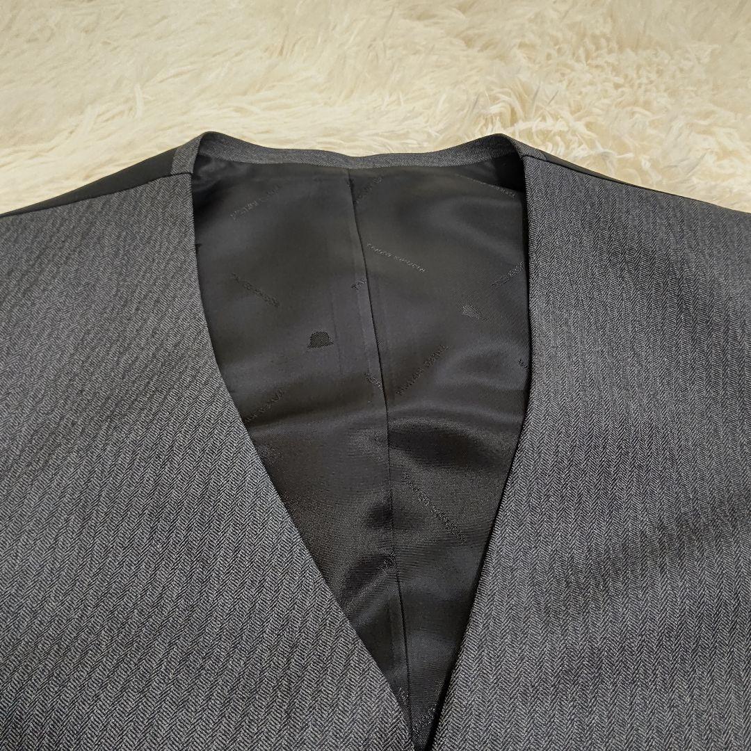 タケオキクチ DORMEUIL スリーピース対応 ベスト L グレー へリンボン