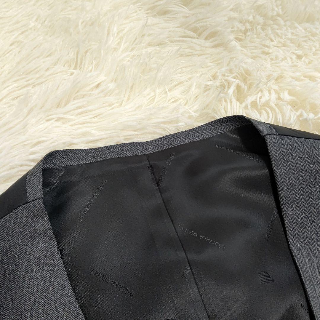 タケオキクチ DORMEUIL スリーピース対応 ベスト L グレー へリンボン