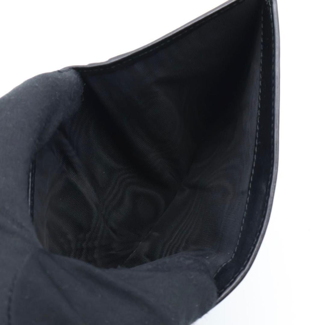 【極美品】PRADA 二つ折り財布　メタルロゴ　ヴィッテロムーブ　黒