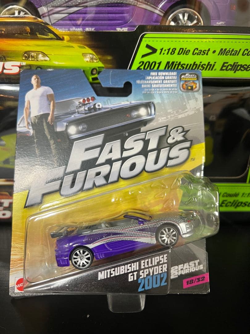 ミニカー Mattel FAST&FURIOUS ECLIPCE SPYDER 1/55
