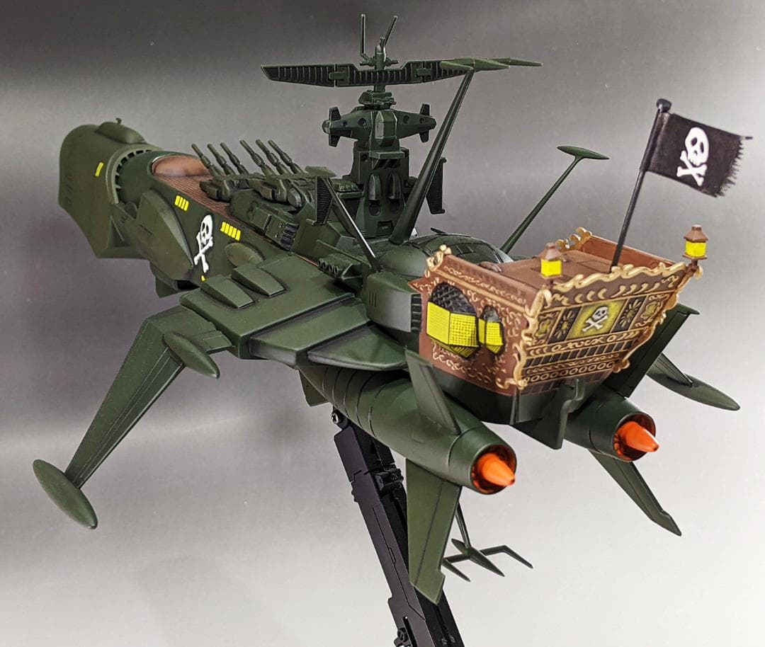 プラモデル　バンダイ　1/1000 アルカディア号　組立塗装済