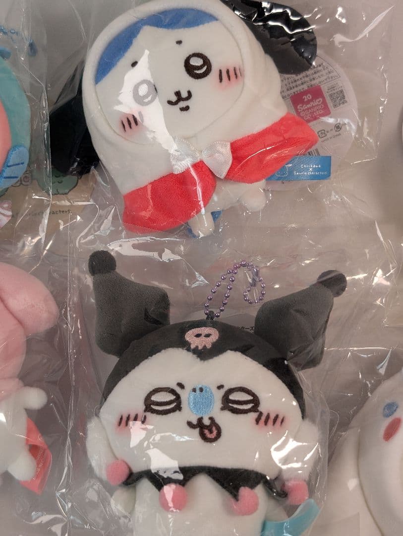 ちいかわ×サンリオ ぬいぐるみキーホルダー 6種セット ぷちミニマスコット