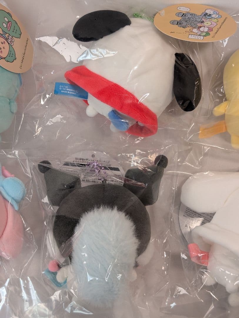 ちいかわ×サンリオ ぬいぐるみキーホルダー 6種セット ぷちミニマスコット