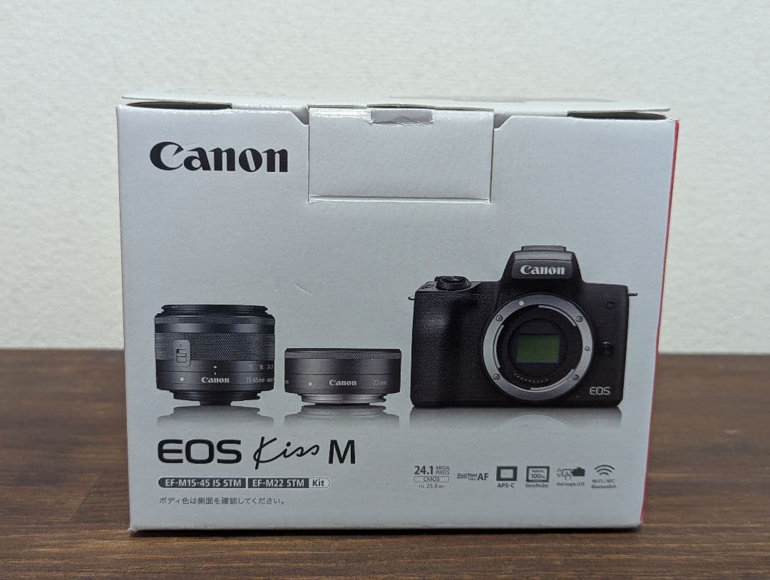Canon EOS Kiss M ホワイト ダブルレンズ 　美品
