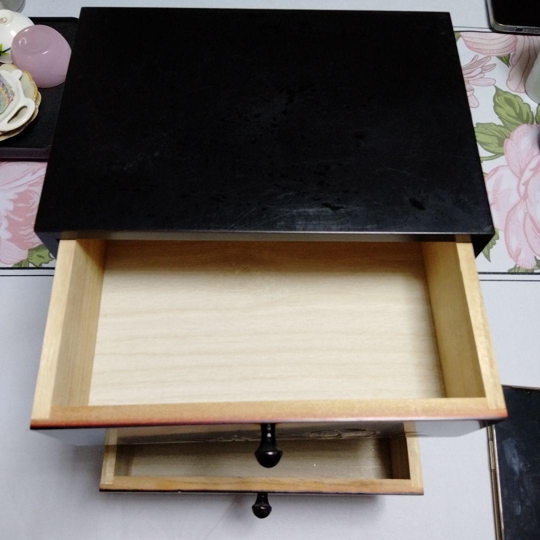 日光彫 五十嵐漆器店 引出し3段牡丹