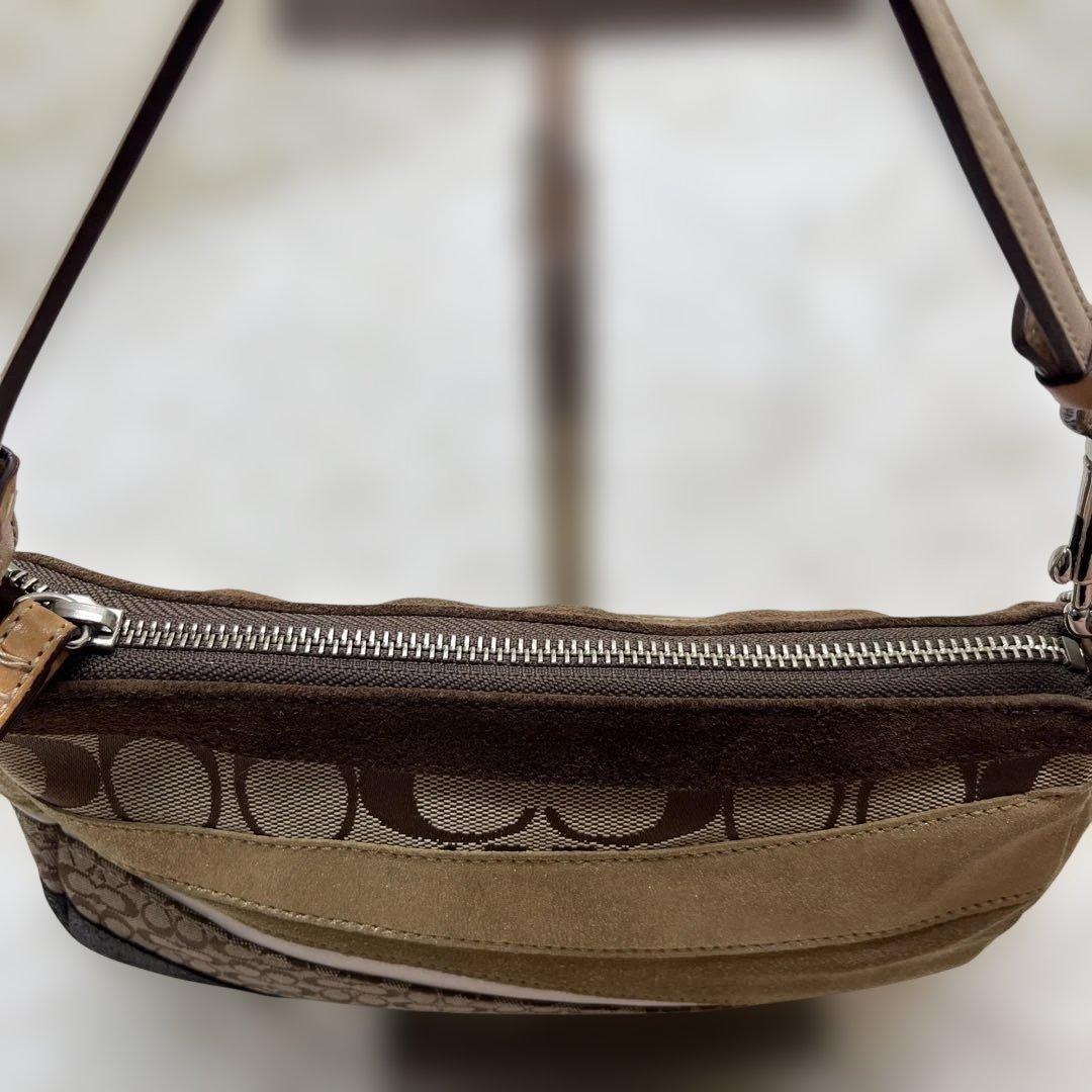 希少 COACH コーチ ミニ アクセサリーポーチ シグネチャー パッチワーク