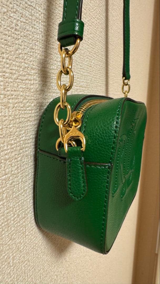 Ralph Lauren ラルフローレン　ショルダーバッグ　レザー　型押し