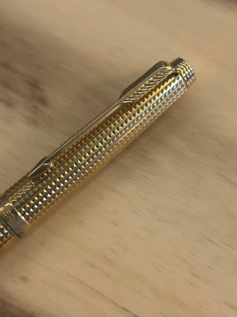 14K PARKER パーカー　ゴールド 万年筆 ダイヤモンドカット フランス製