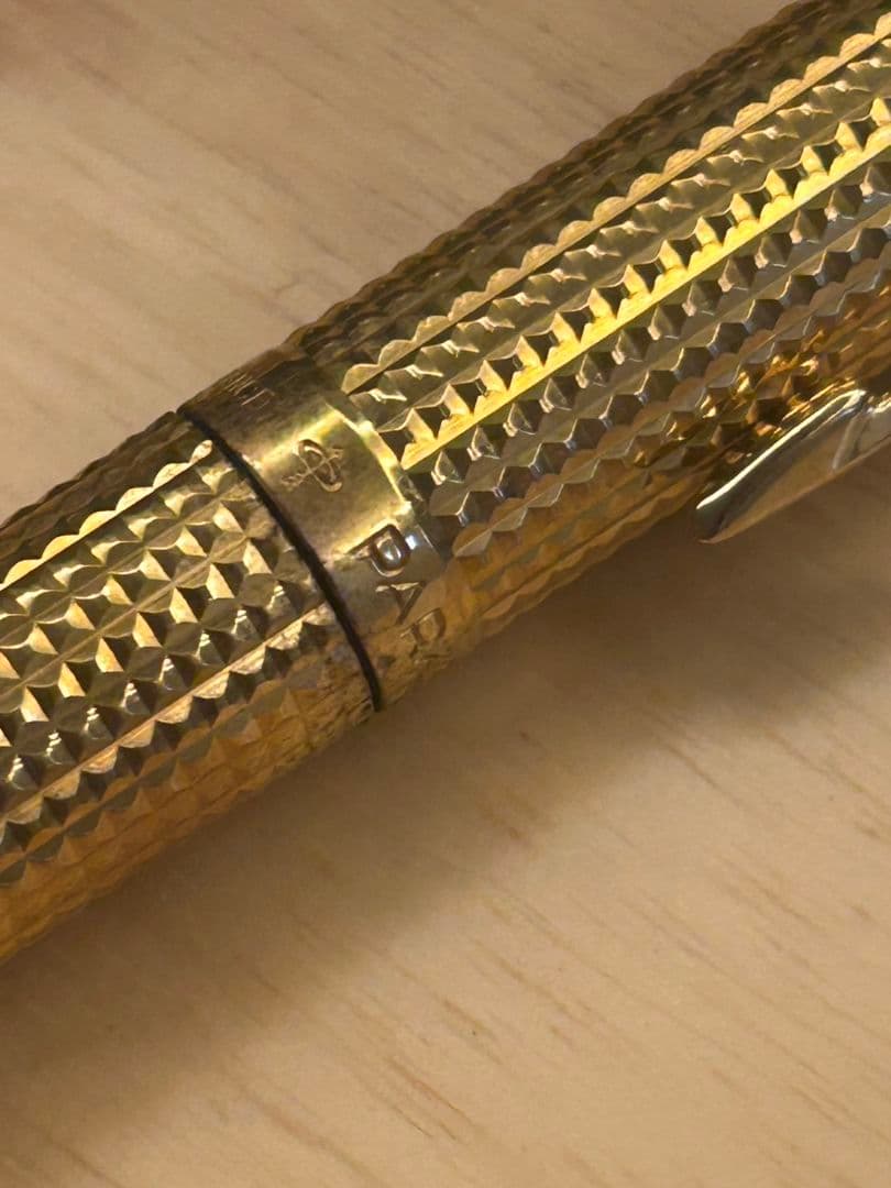 14K PARKER パーカー　ゴールド 万年筆 ダイヤモンドカット フランス製