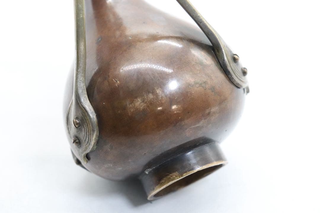 時代　唐銅　銅花器　茶道具　950g 送料込み260122