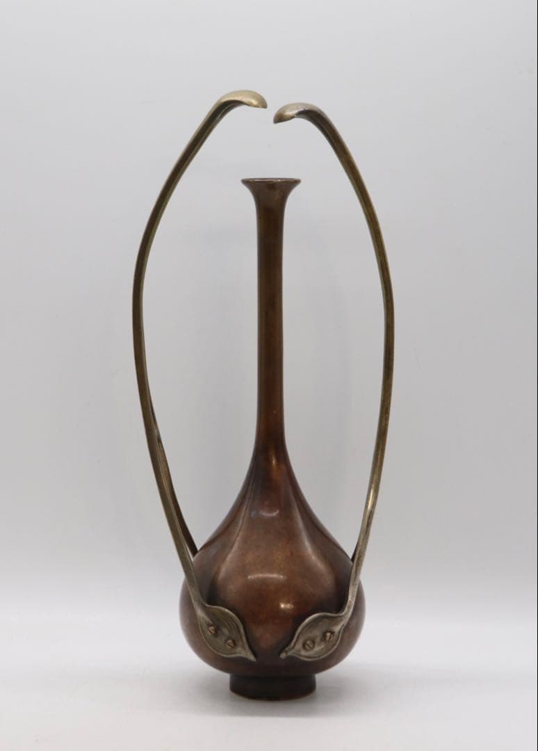 時代　唐銅　銅花器　茶道具　950g 送料込み260122