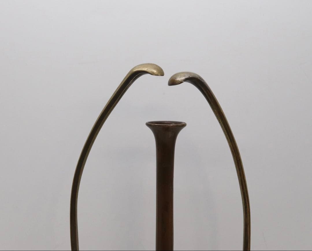 時代　唐銅　銅花器　茶道具　950g 送料込み260122