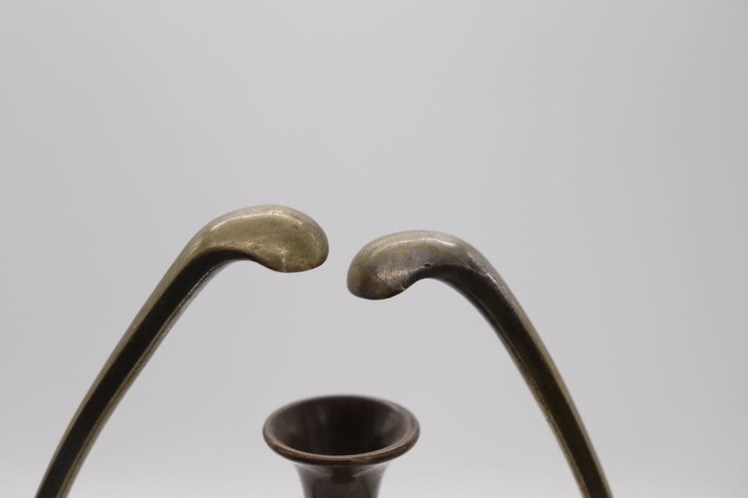 時代　唐銅　銅花器　茶道具　950g 送料込み260122