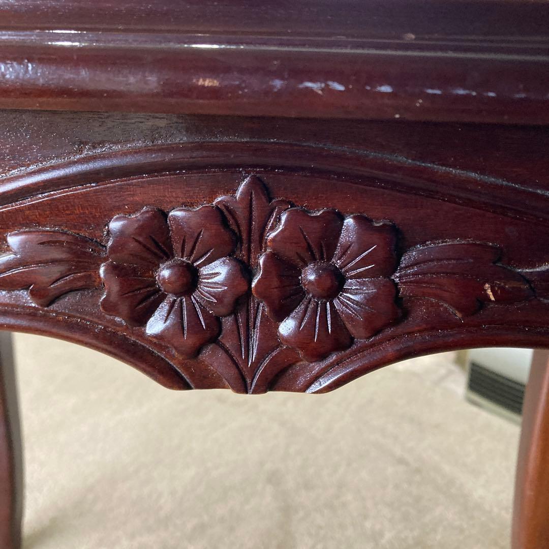 キ*ン様 天然木 手彫り アンティーク サイドテーブル コーヒーテーブル ロココ