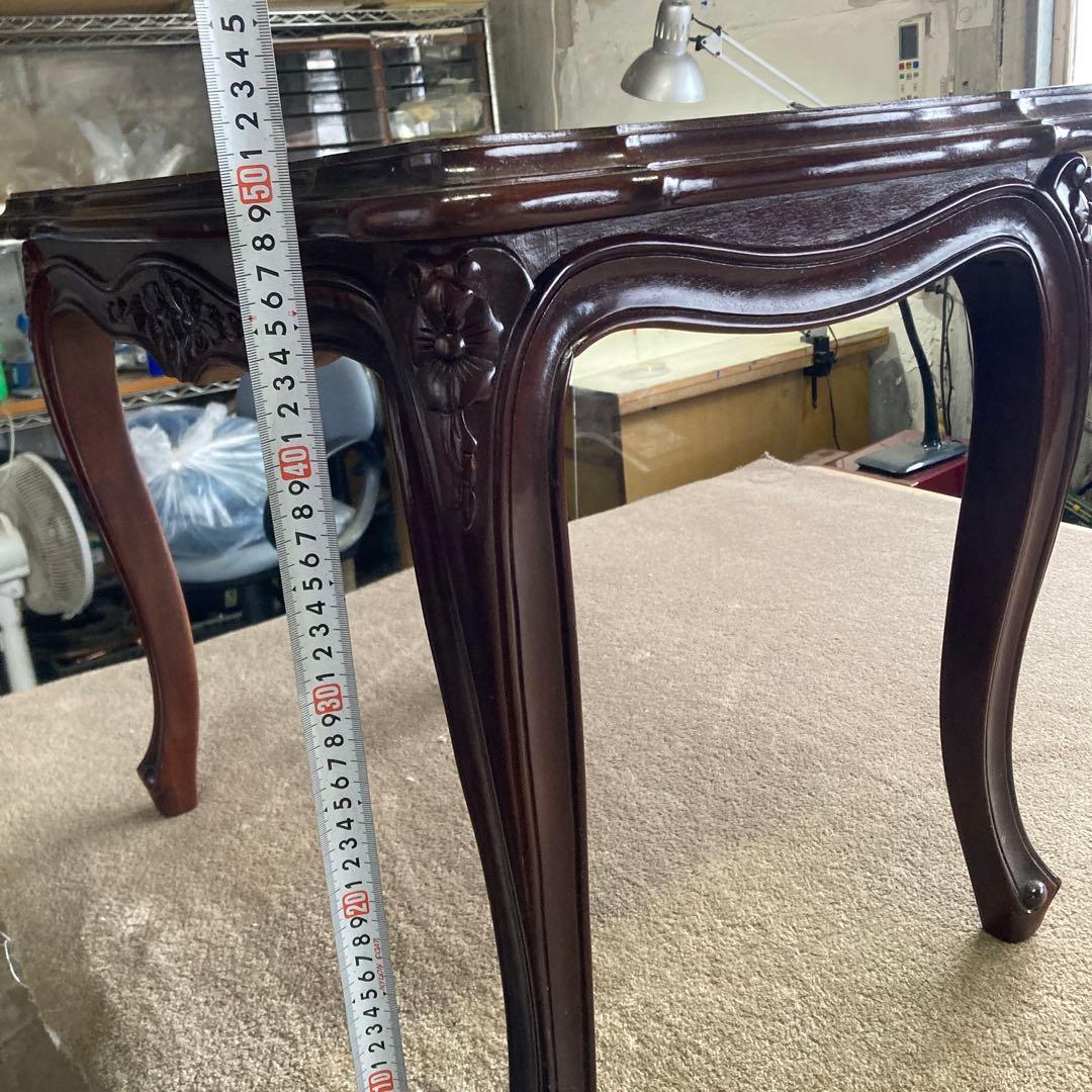 キ*ン様 天然木 手彫り アンティーク サイドテーブル コーヒーテーブル ロココ