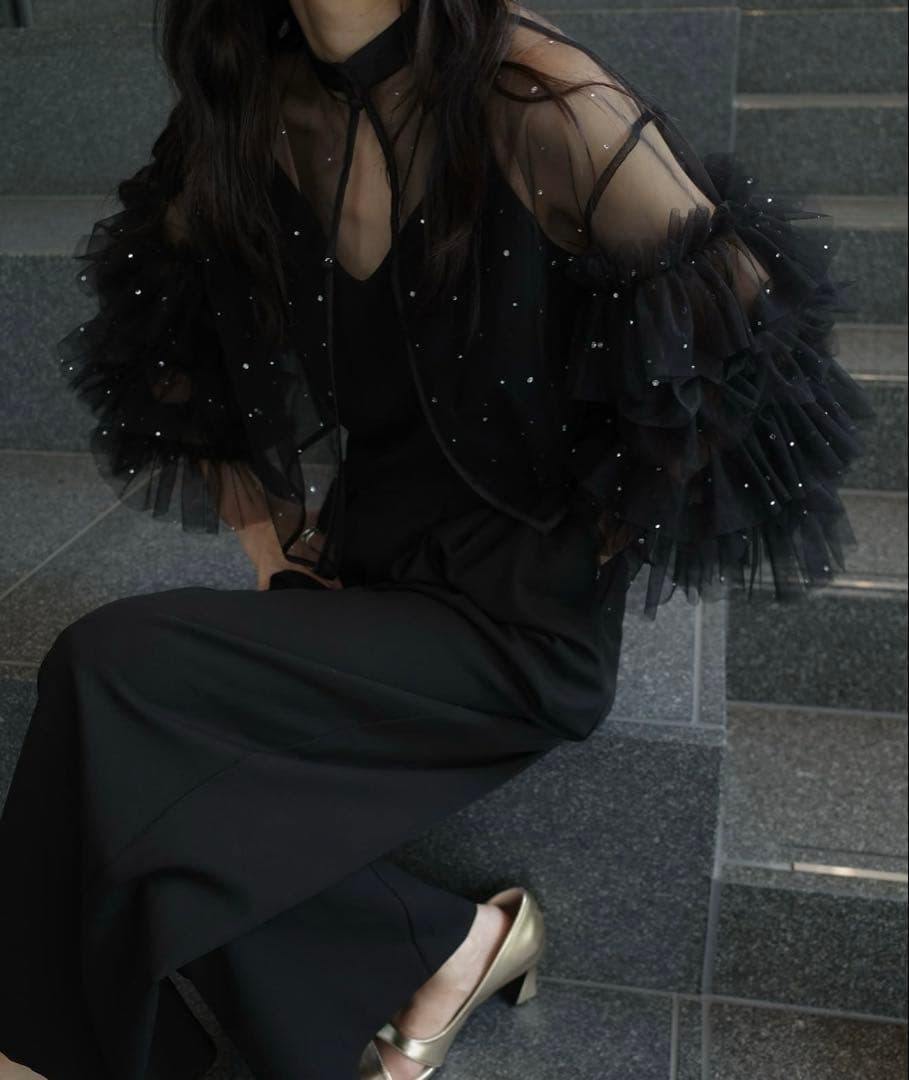 スーツ・フォーマル・ドレス 2WAY BIJOU RUFFLE TOP SET ROMPERS