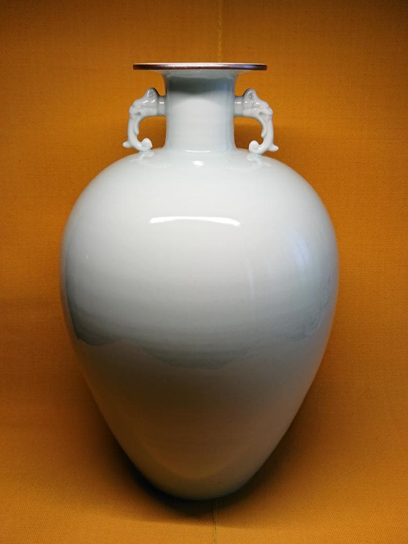 美品　花瓶　壺　青磁　骨董　置物　インテリア　工芸品　美術品　A3150