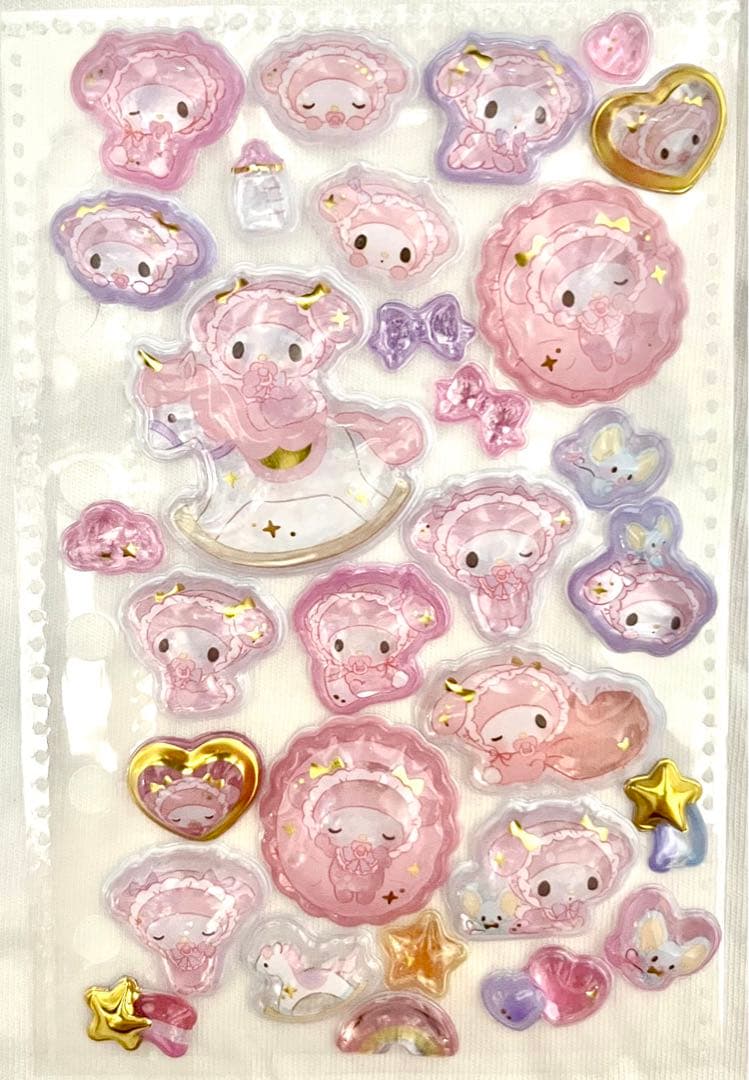 【完成品】ボンボンドロップ　うるちゅるベビー　サンリオ　しずくちゃん　シール帳