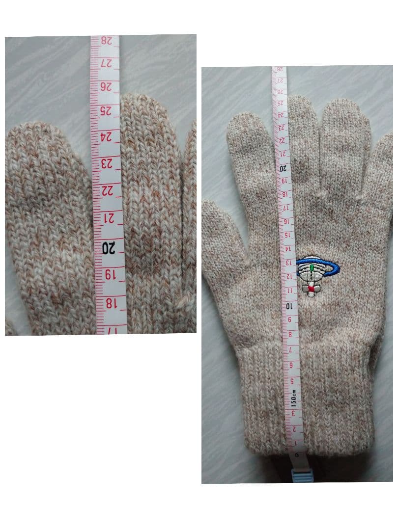 ヴィヴィアンウエストウッド メンズ カラーオーブ刺繍手袋 ベージュ