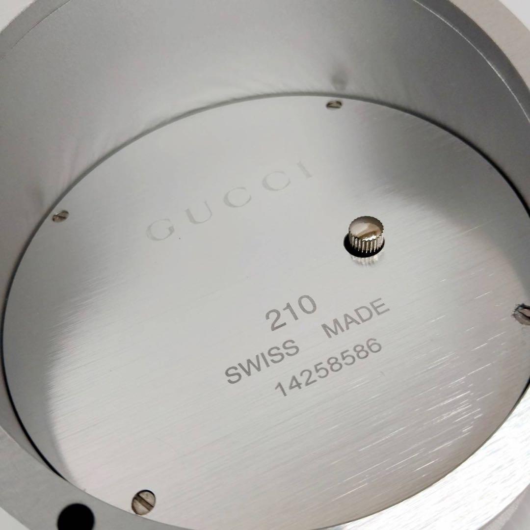 GUCCI 置時計 ブラック/シルバー　201 SWISS MADE クォーツ