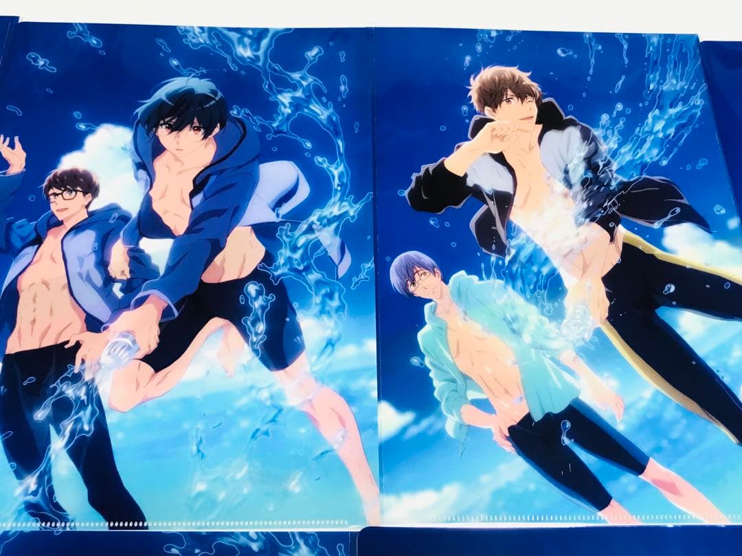 Free!RWクリアファイル8枚 七瀬遙 橘真琴 松岡凛 山崎宗介 桐嶋郁弥