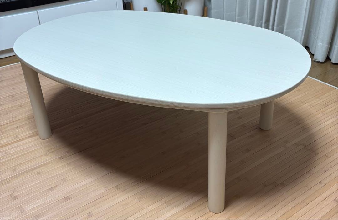 楕円形 木製こたつ　こたつとしては未使用