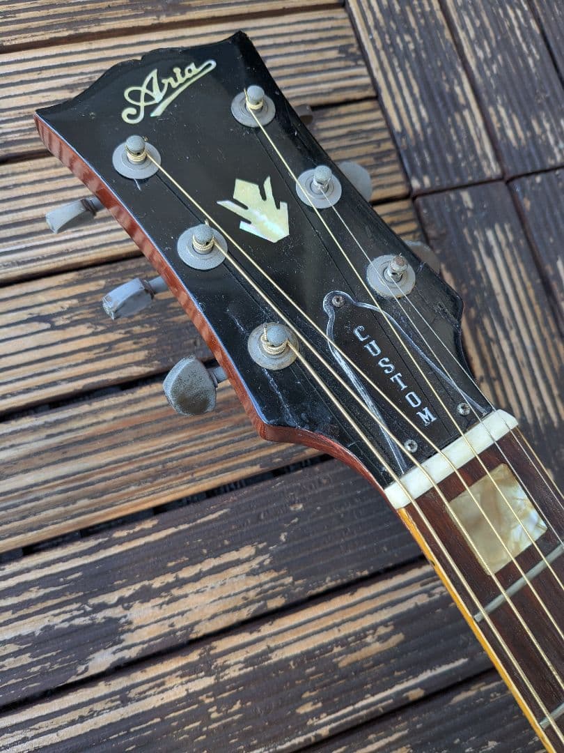 【希少】Aria ギブソンコピーモデル｜現状品・ネック折れ等ジャンク