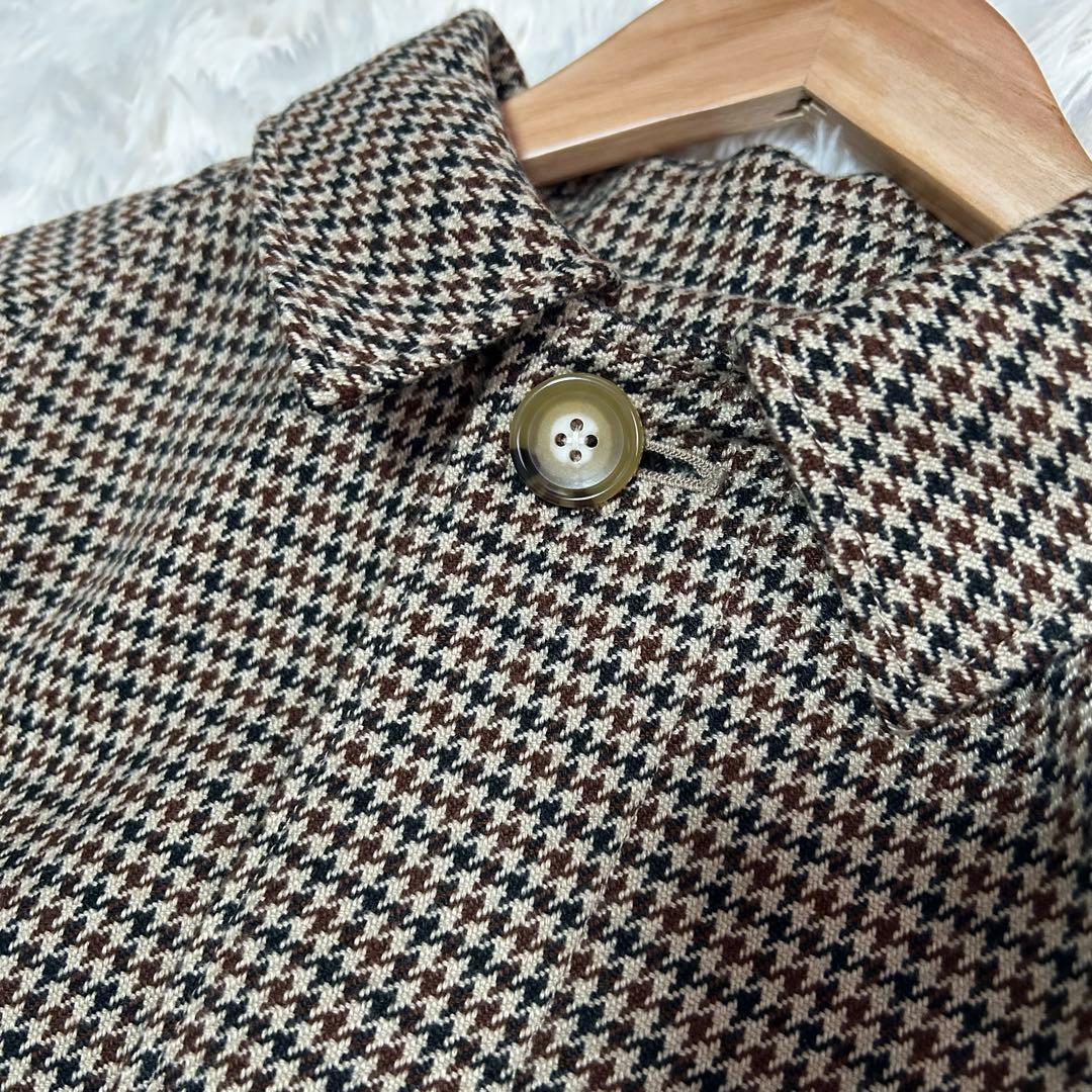 【新品タグ付き】ビームスボーイ　ガンクラブチェック ステンカラー ロングコート