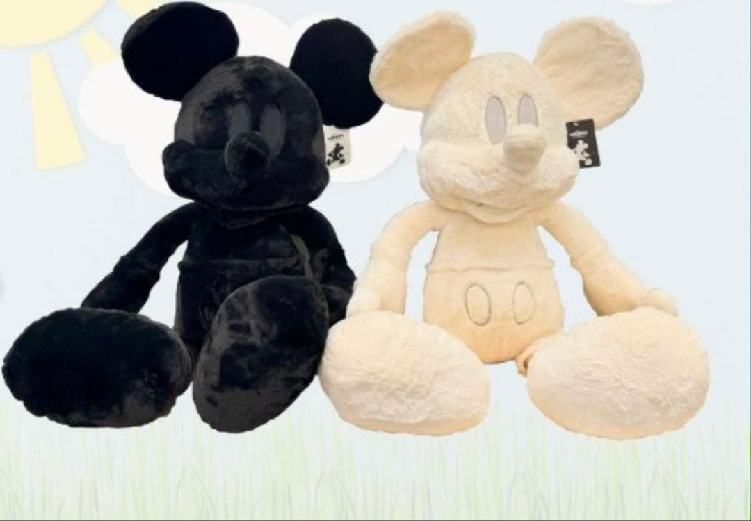 ミッキーマウス ぬいぐるみ 黒白　コストコ