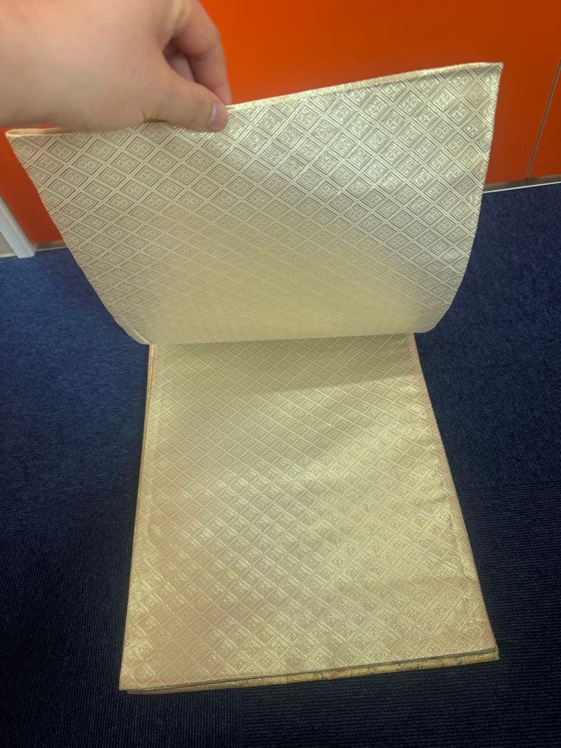 2666袋帯 古代彫金紋 西陣織 金糸　高級上質上品　約440cm 未使用