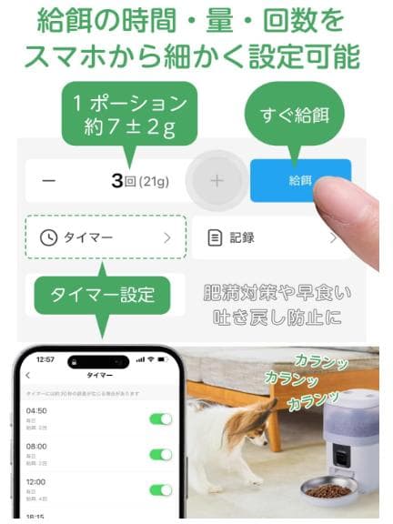 エレコム 自動給餌器 カメラ付き 2L (約1.1kg)