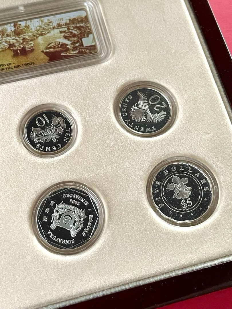 シンガポール造幣局 スターリングシルバープルーフセット 2004