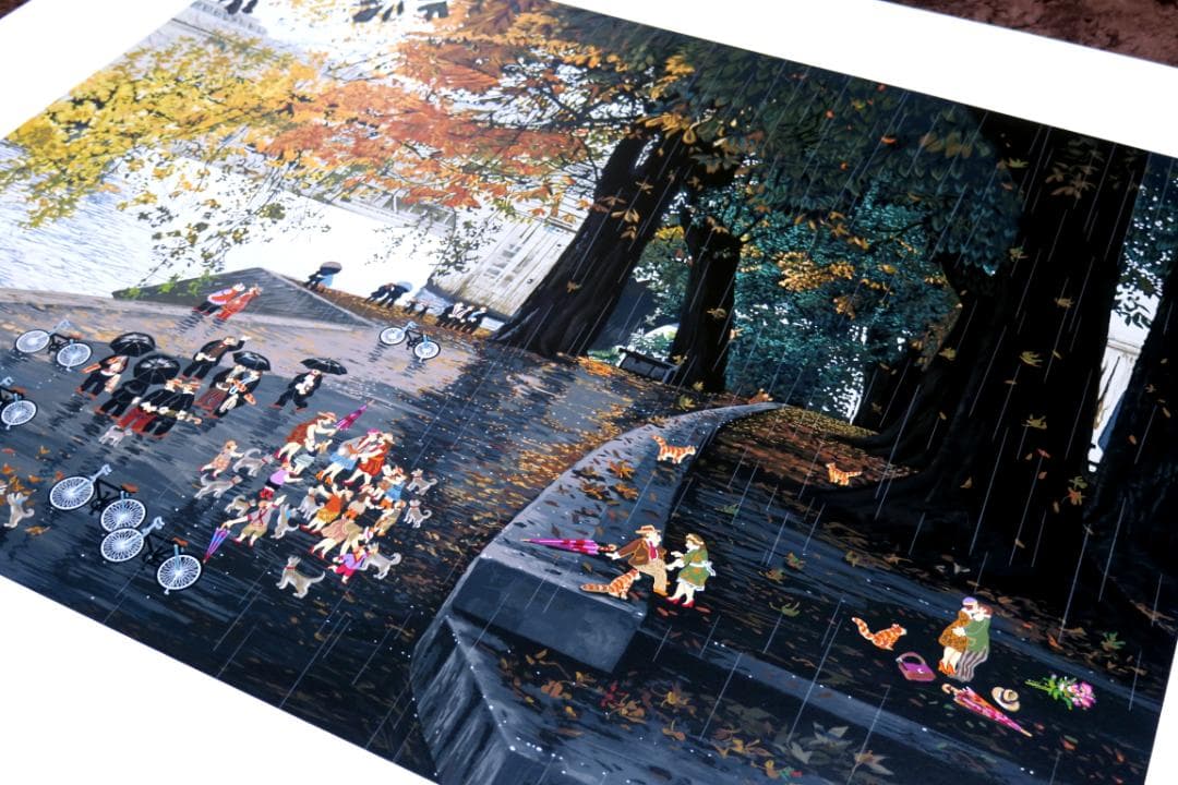 【ヒロ・ヤマガタ】　セーヌ川にて　シルクスクリーンシート　山形博導　額装可