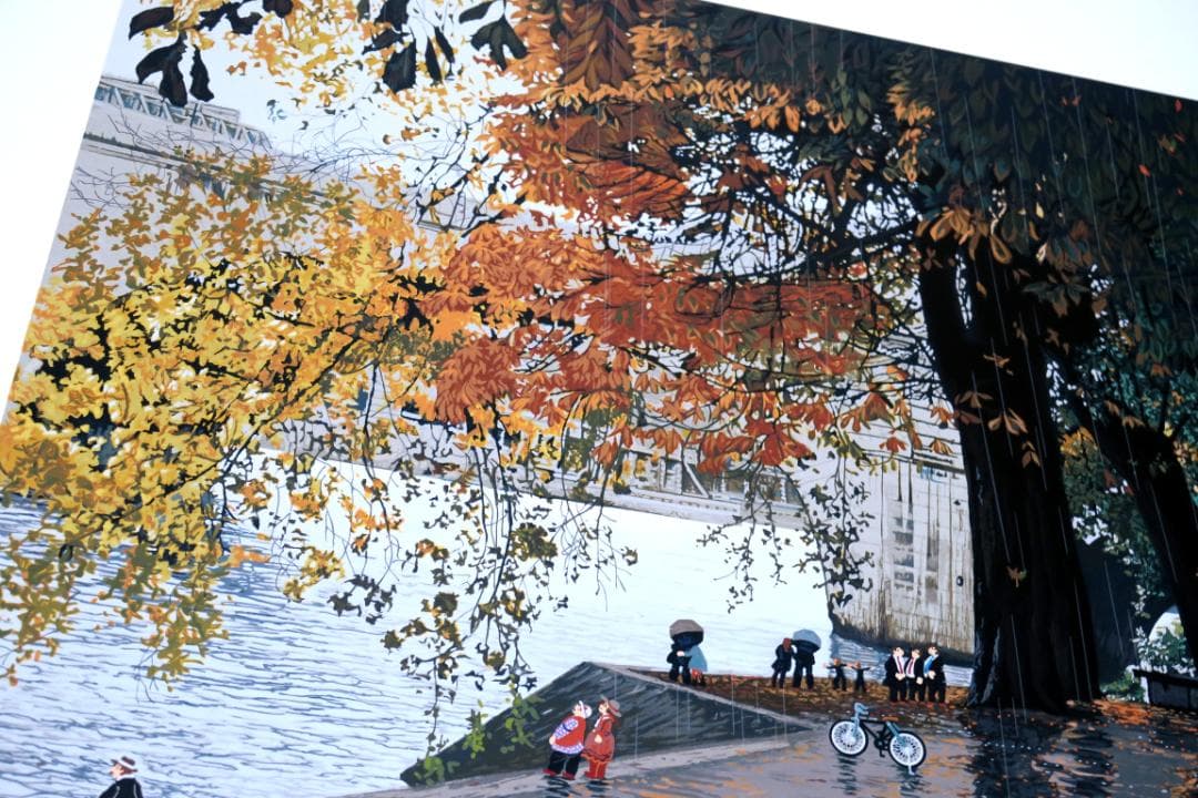 【ヒロ・ヤマガタ】　セーヌ川にて　シルクスクリーンシート　山形博導　額装可