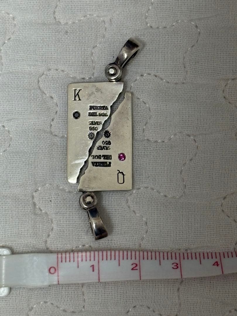 プエルタデルソル リバーシブル トランプ ペンダント ブラックダイヤ ルビー