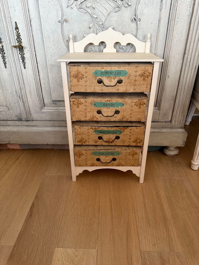 フランスアンティークレア木枠付きドゥロワー抽斗