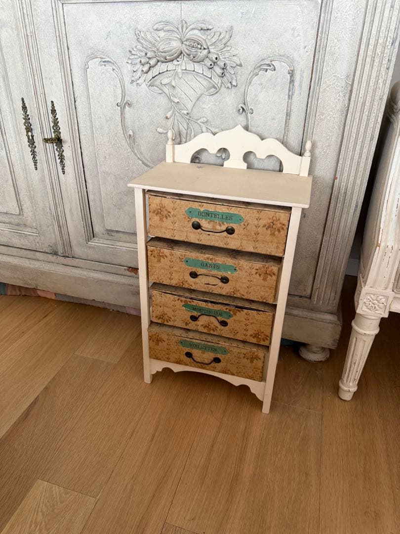 フランスアンティークレア木枠付きドゥロワー抽斗