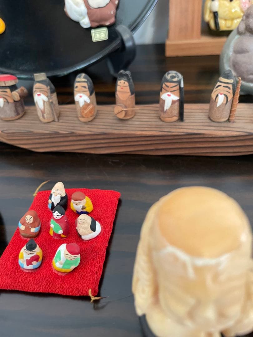 七福神　日本人形セット 伝統的な神様像　まとめ売り　芳月作　七福神　陶器