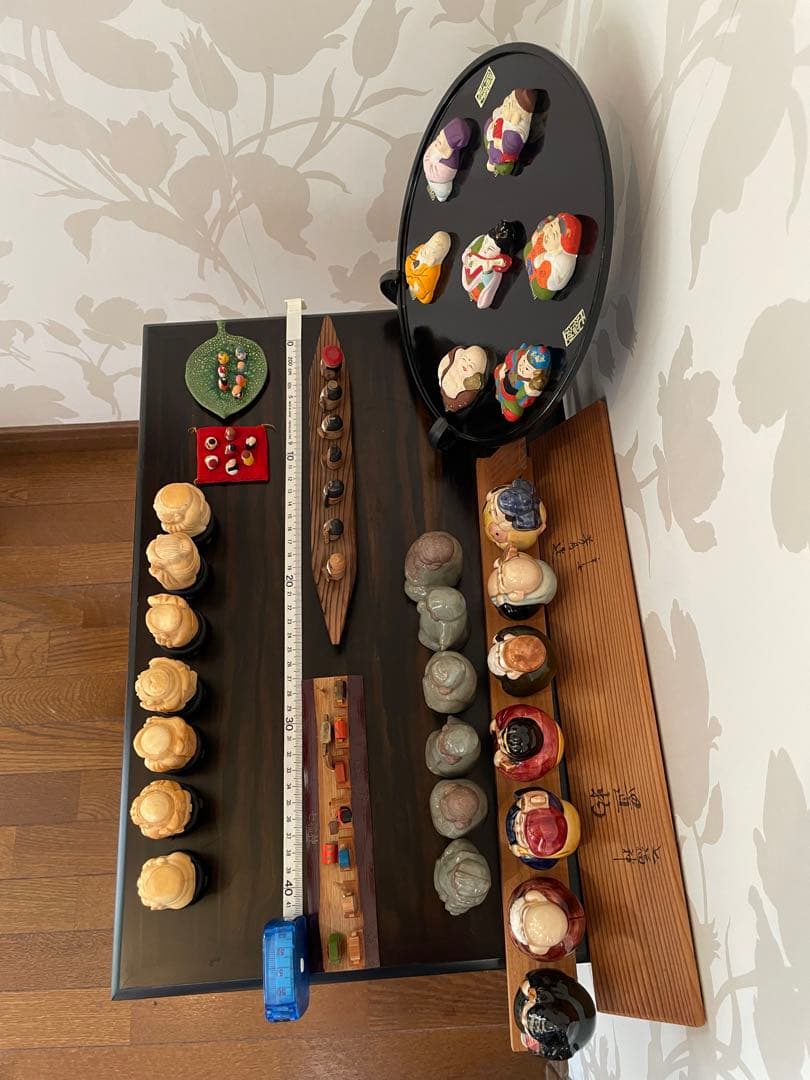 七福神　日本人形セット 伝統的な神様像　まとめ売り　芳月作　七福神　陶器