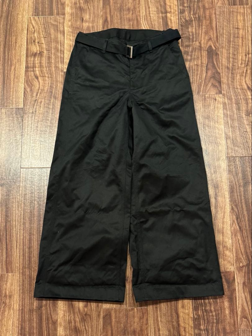 sacai 25ss Cotton Chino Pants Black サイズ1