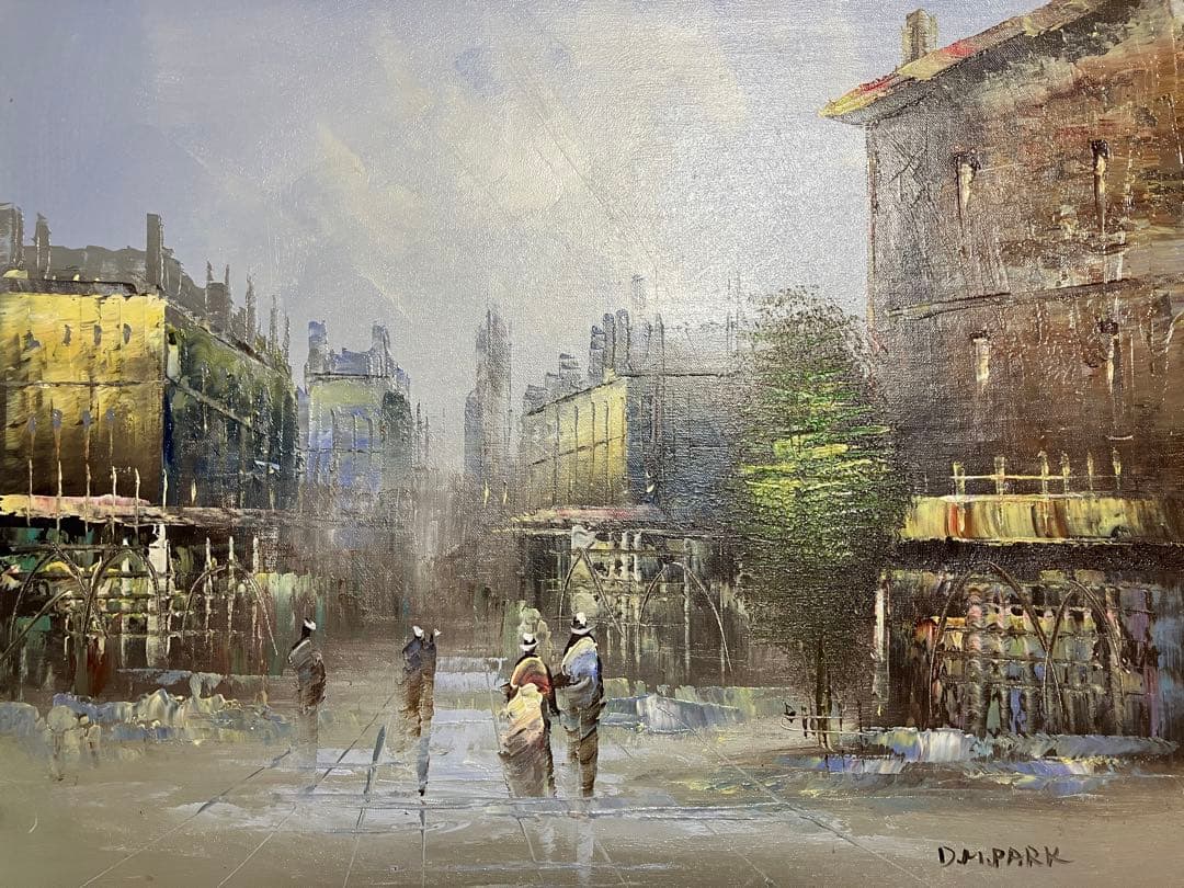 パリ　油絵　額68✖︎61