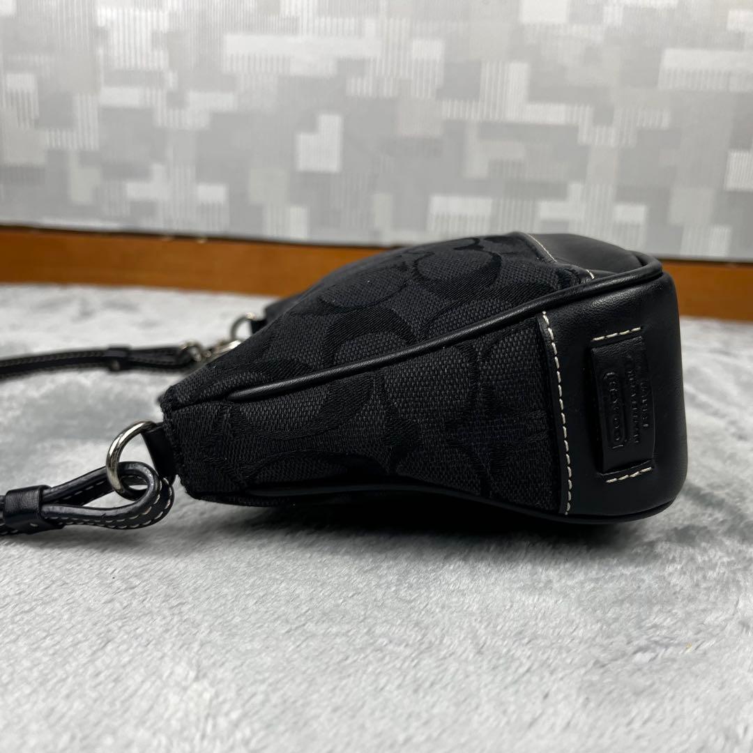 COACH コーチ アクセサリーポーチ シグネチャー ブラック 黒