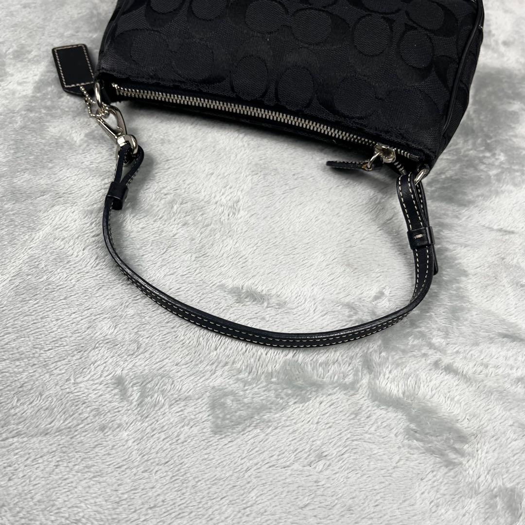 COACH コーチ アクセサリーポーチ シグネチャー ブラック 黒