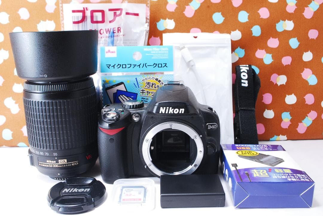 ✨望遠レンズ付き✨ショット数3295回✨Nikon D40 レンズセット