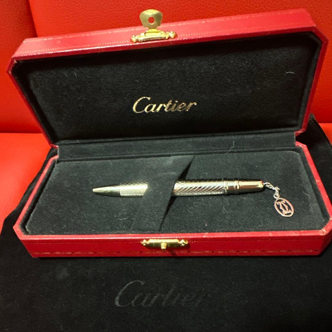 Cartier ボールペン メタル製 彫刻模様　新品未使用品、アンティーク